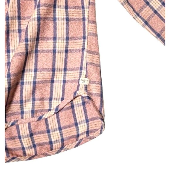 TOAD & CO Women's Bodie Dos 1/4 Zip T Neck Shirt Sz Small Pink Plaid Long Sleeve - Picture 6 of 11